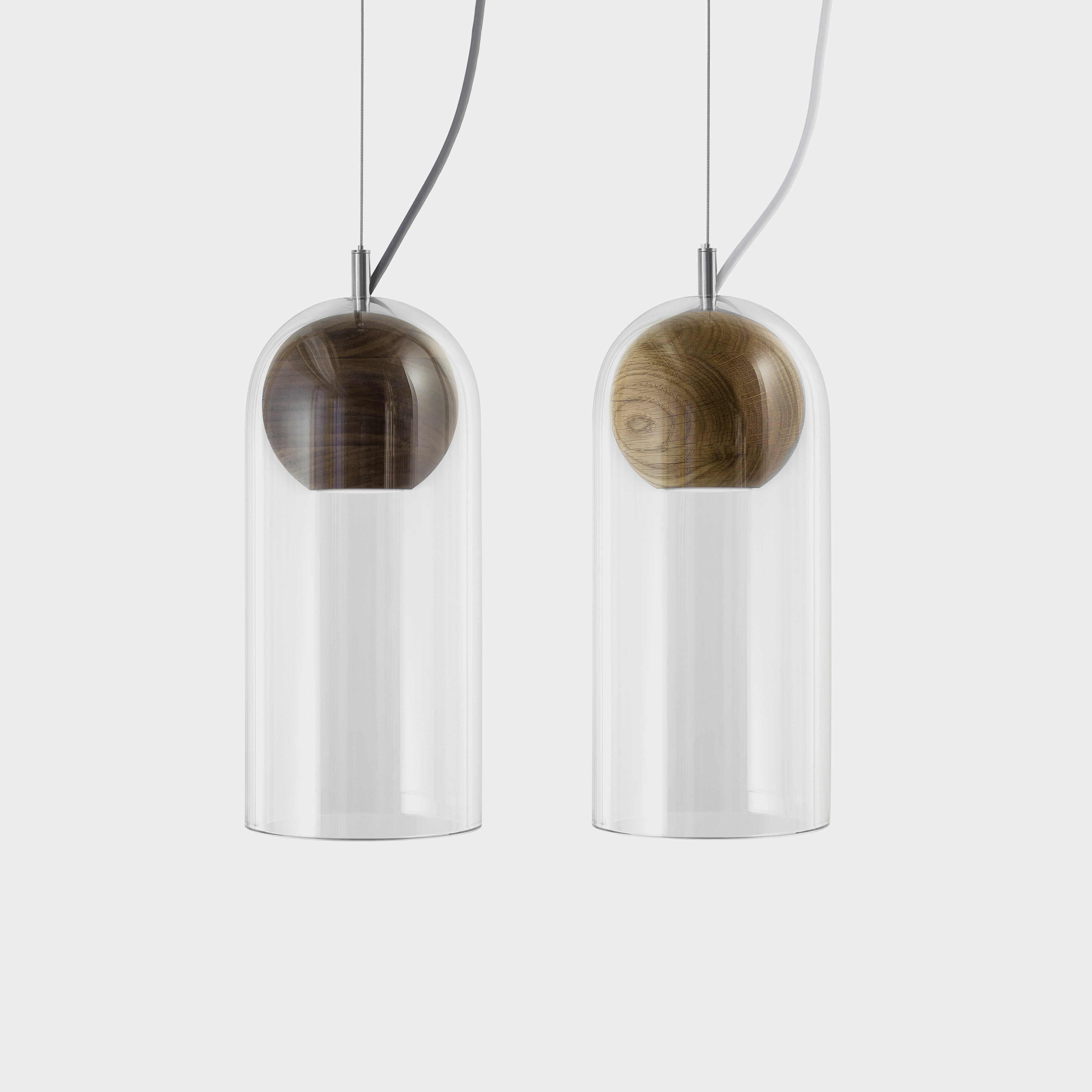 Walnut and Oak Cloak Lamps