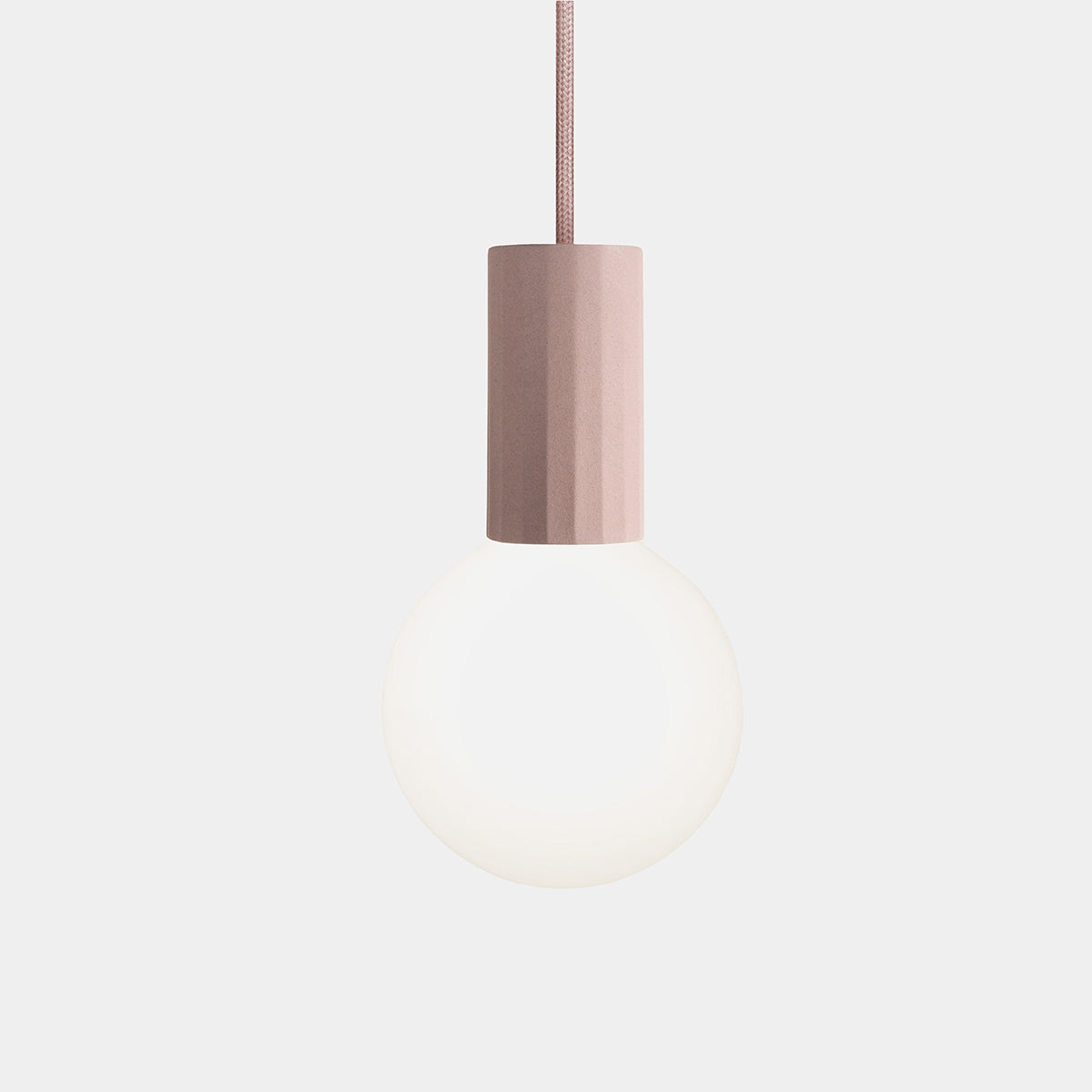 Blush Case Pendant Opaque Bulb