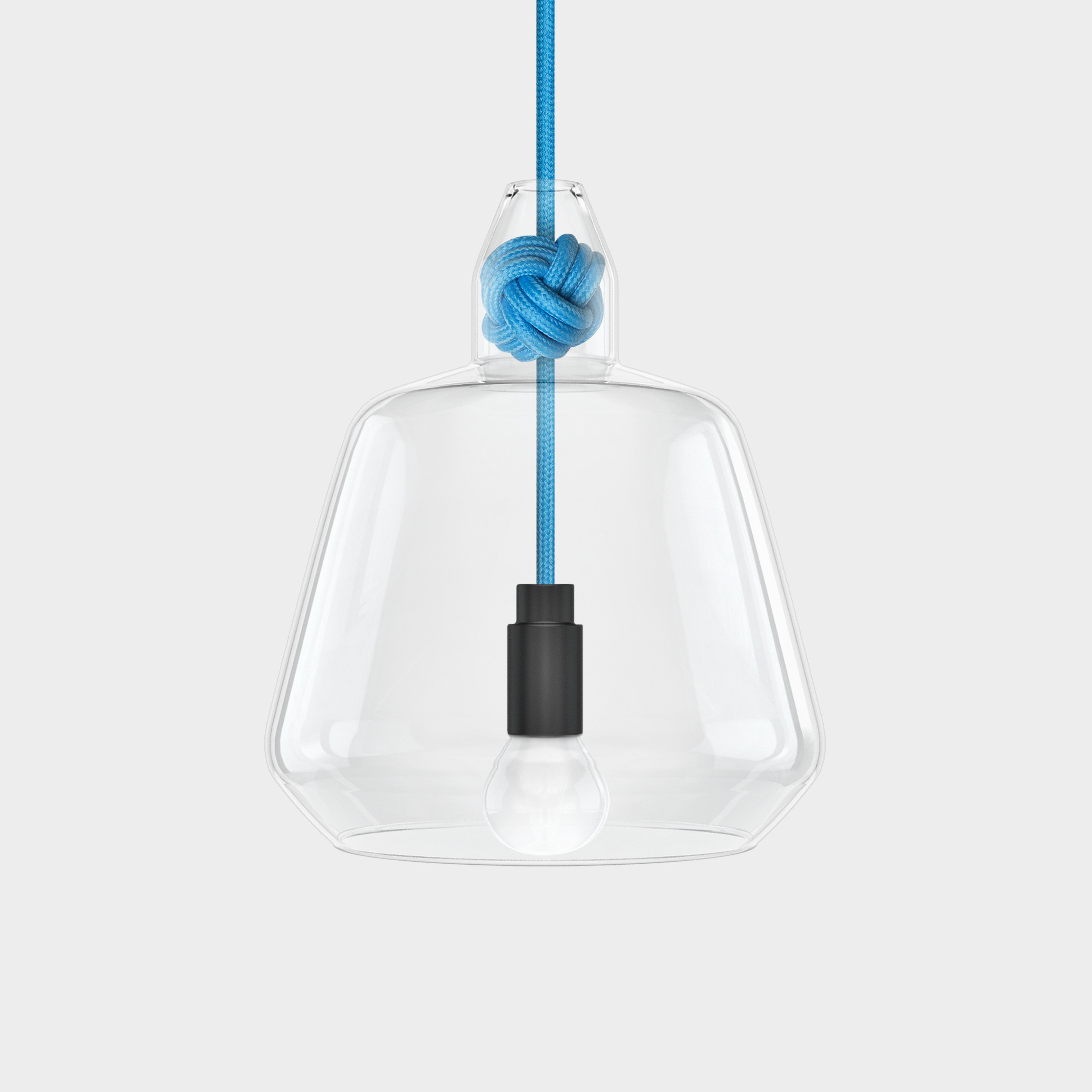 Large Blue Knot Lamp