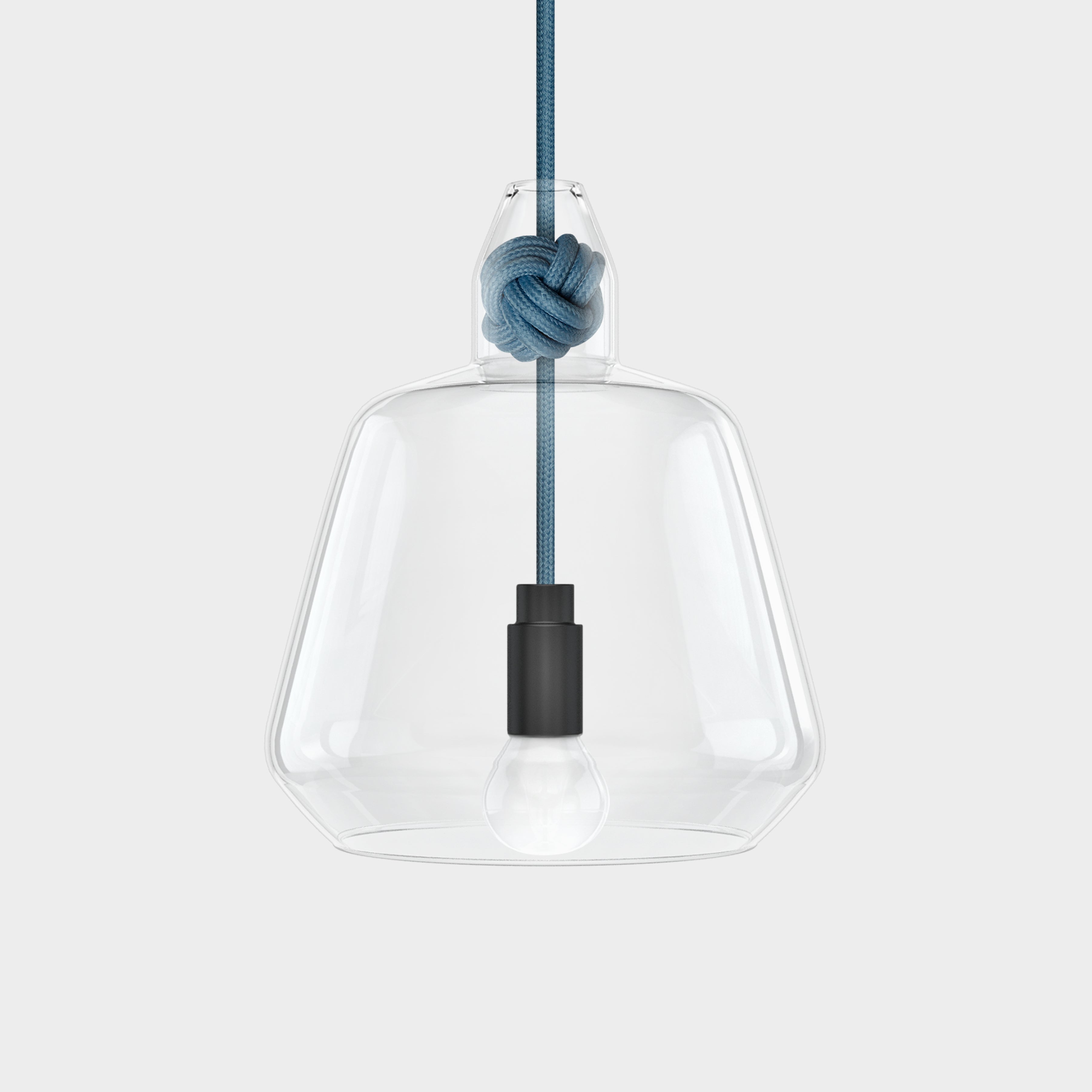 Large Mid Blue Knot Lamp