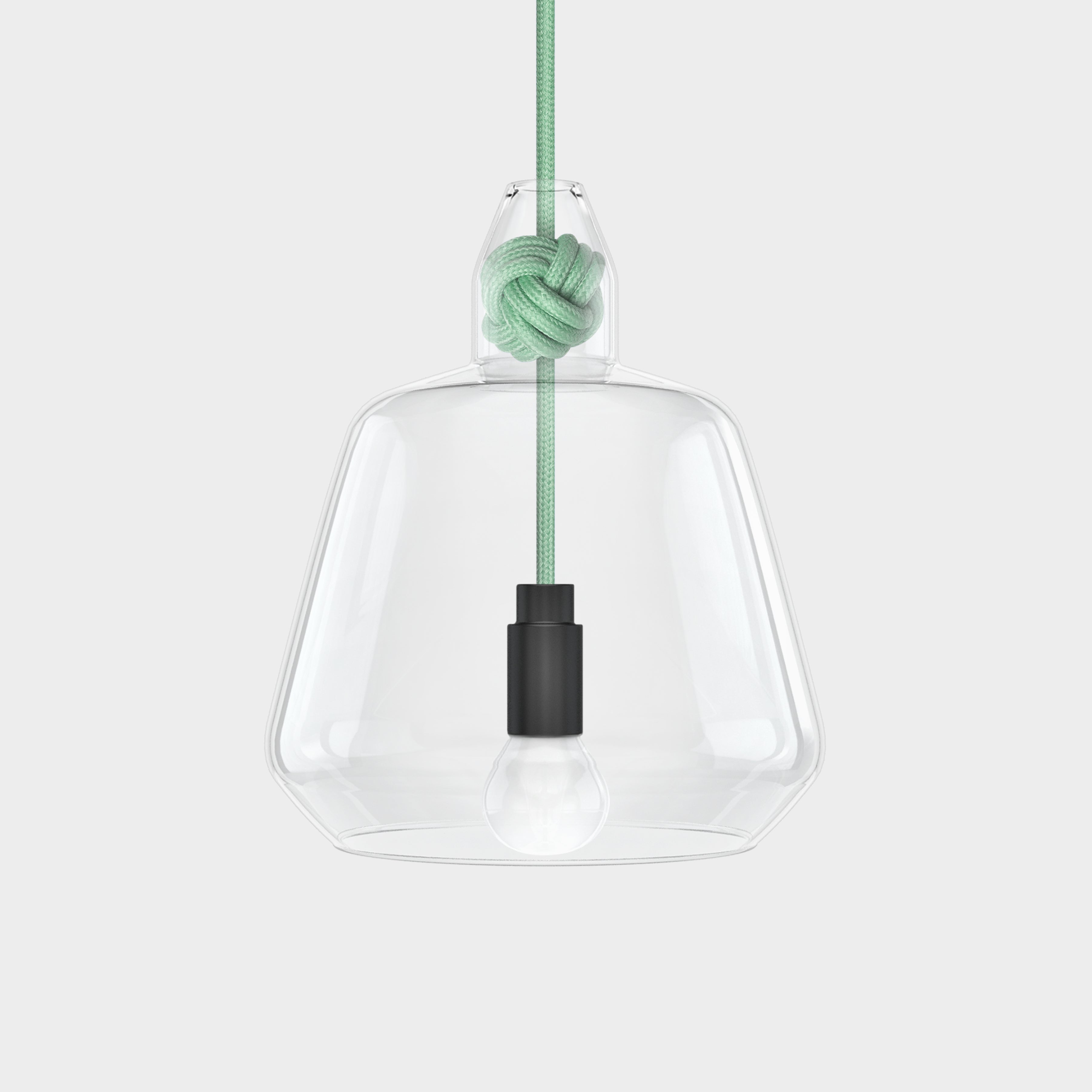 Large Mint Knot Lamp