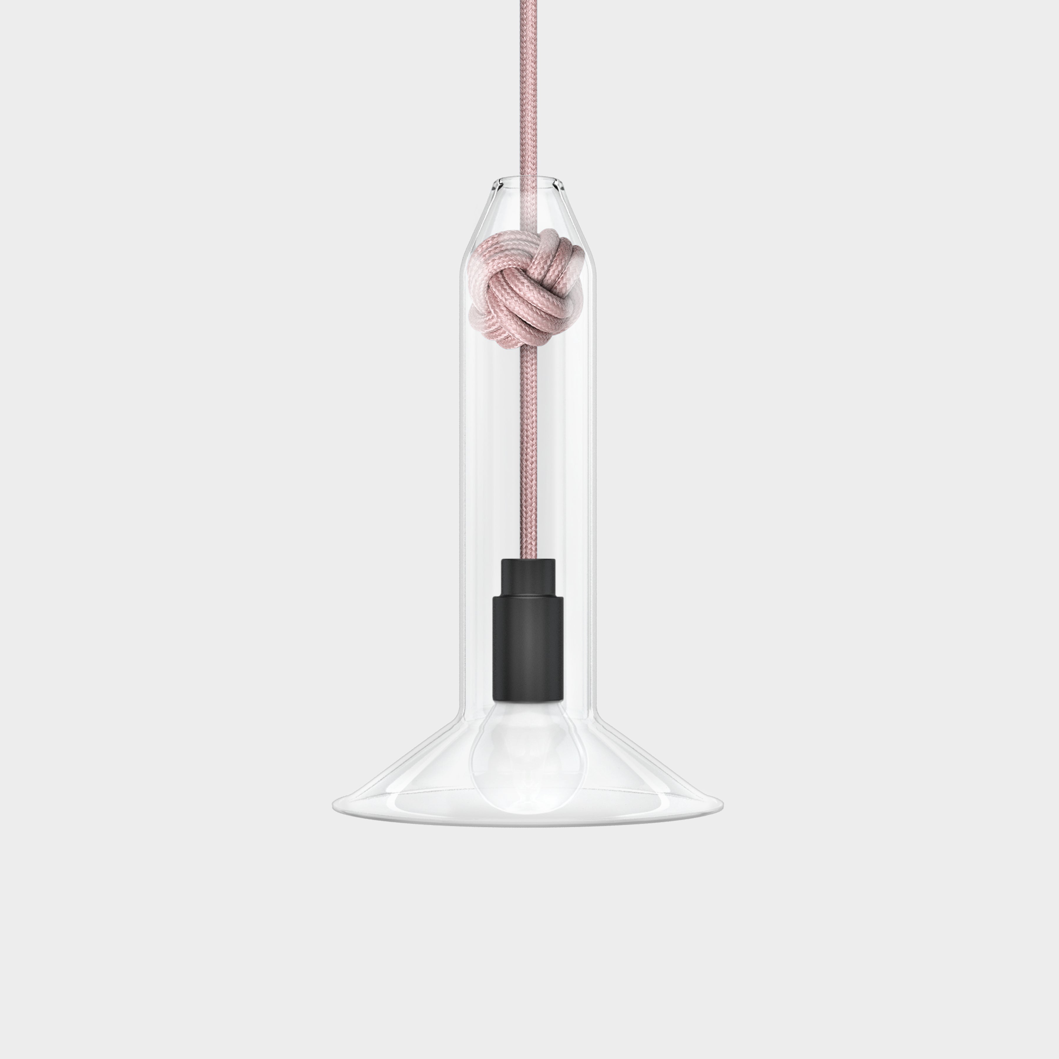 Small Dusky Pink Knot Lamp