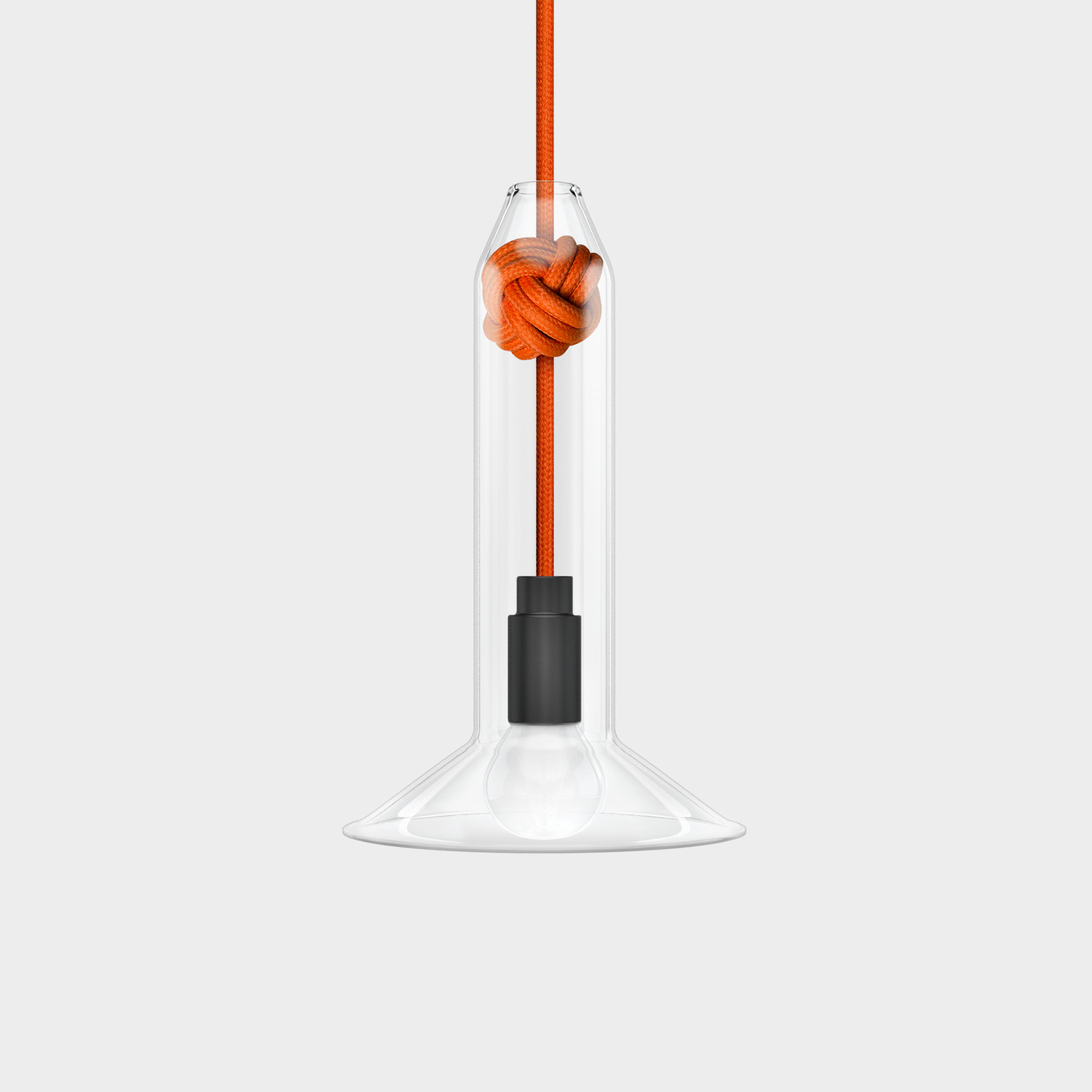 Small Orange Knot Lamp