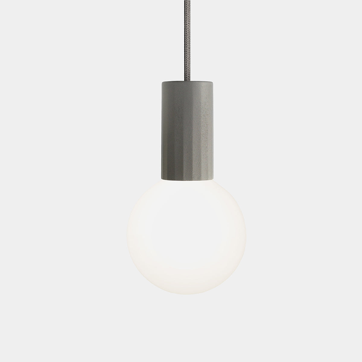 Charcoal Case Pendant Opaque Bulb