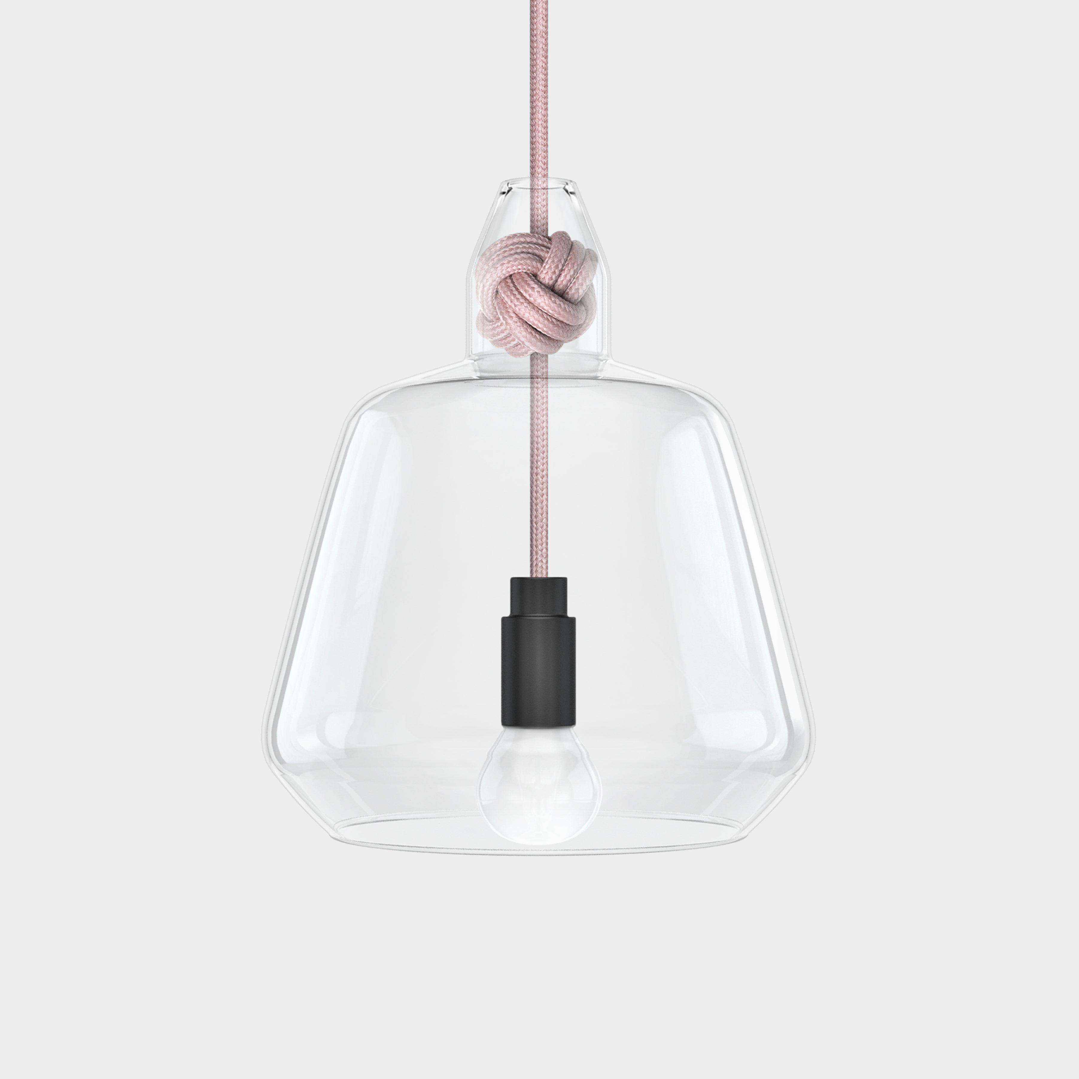 Large Dusky Pink Knot Lamp