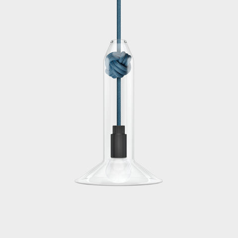 Small Mid Blue Knot Lamp
