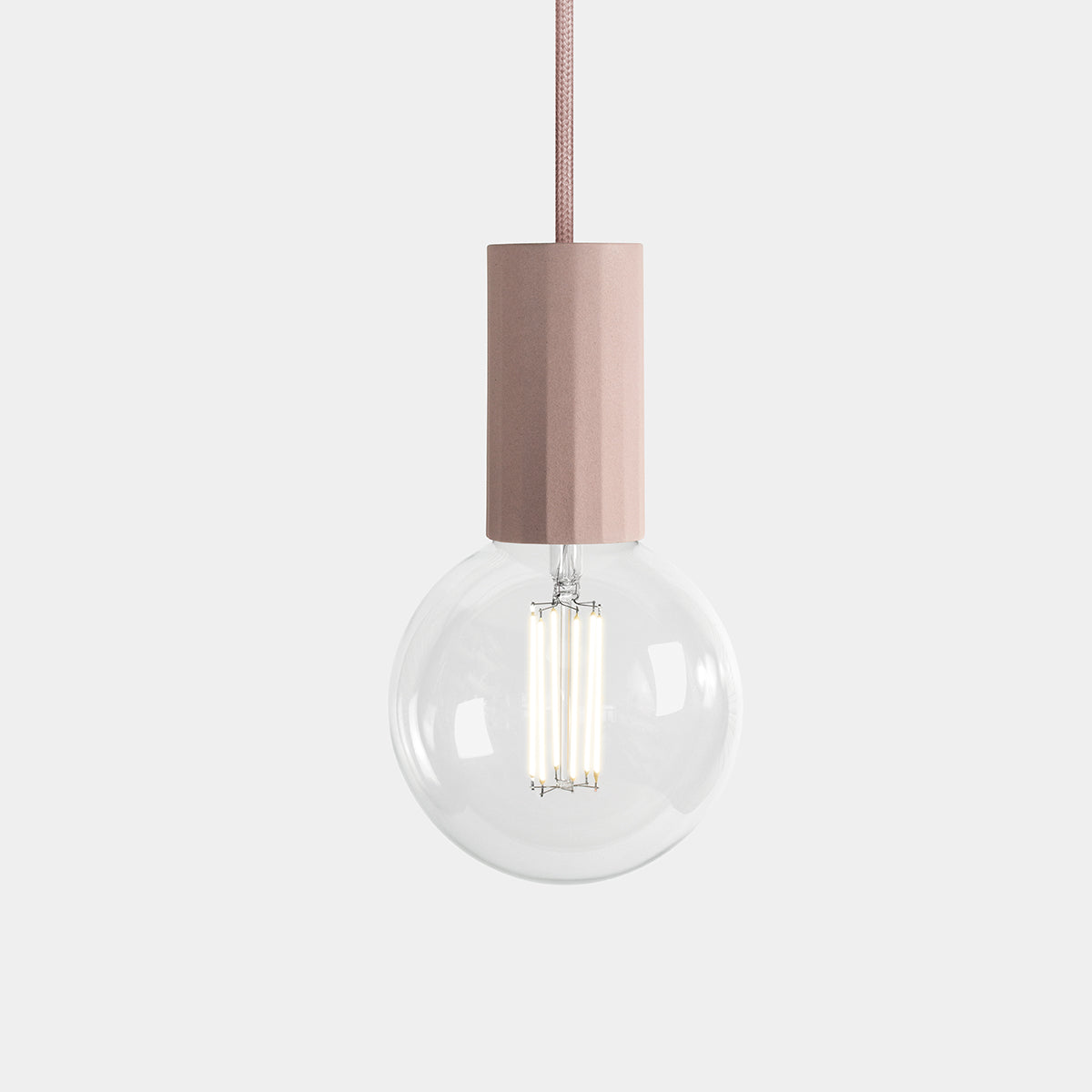Blush Case Pendant Clear Bulb